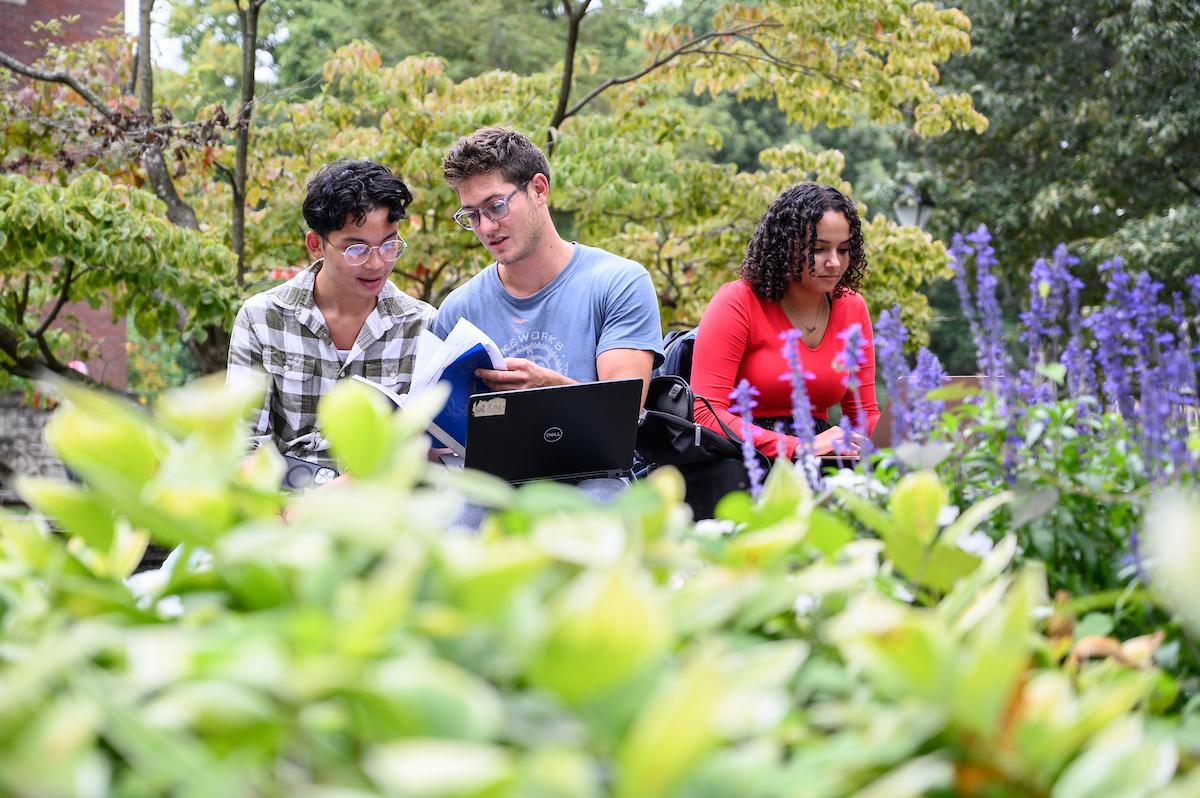 Students on campus